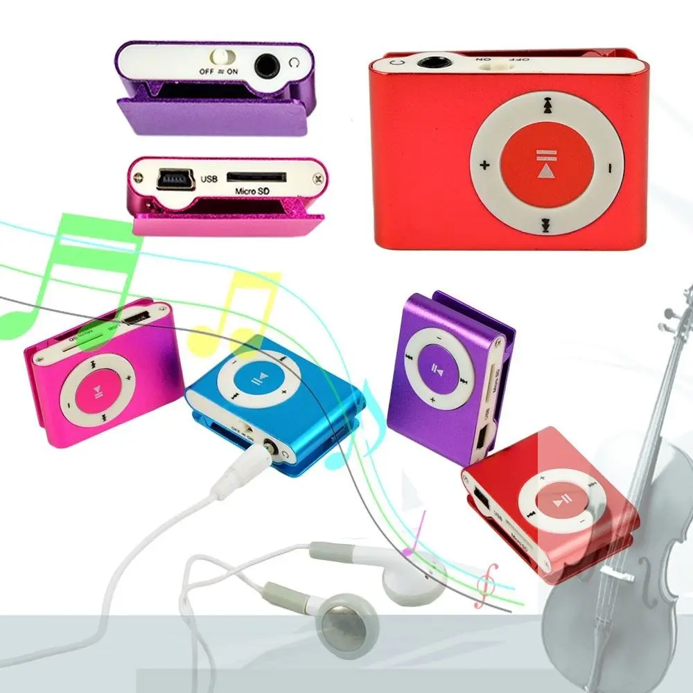 Clip-on Mini Metal TF/SD Slot USB Portable Micro MP3 Player Good Quality Music Player For Running Relaxing