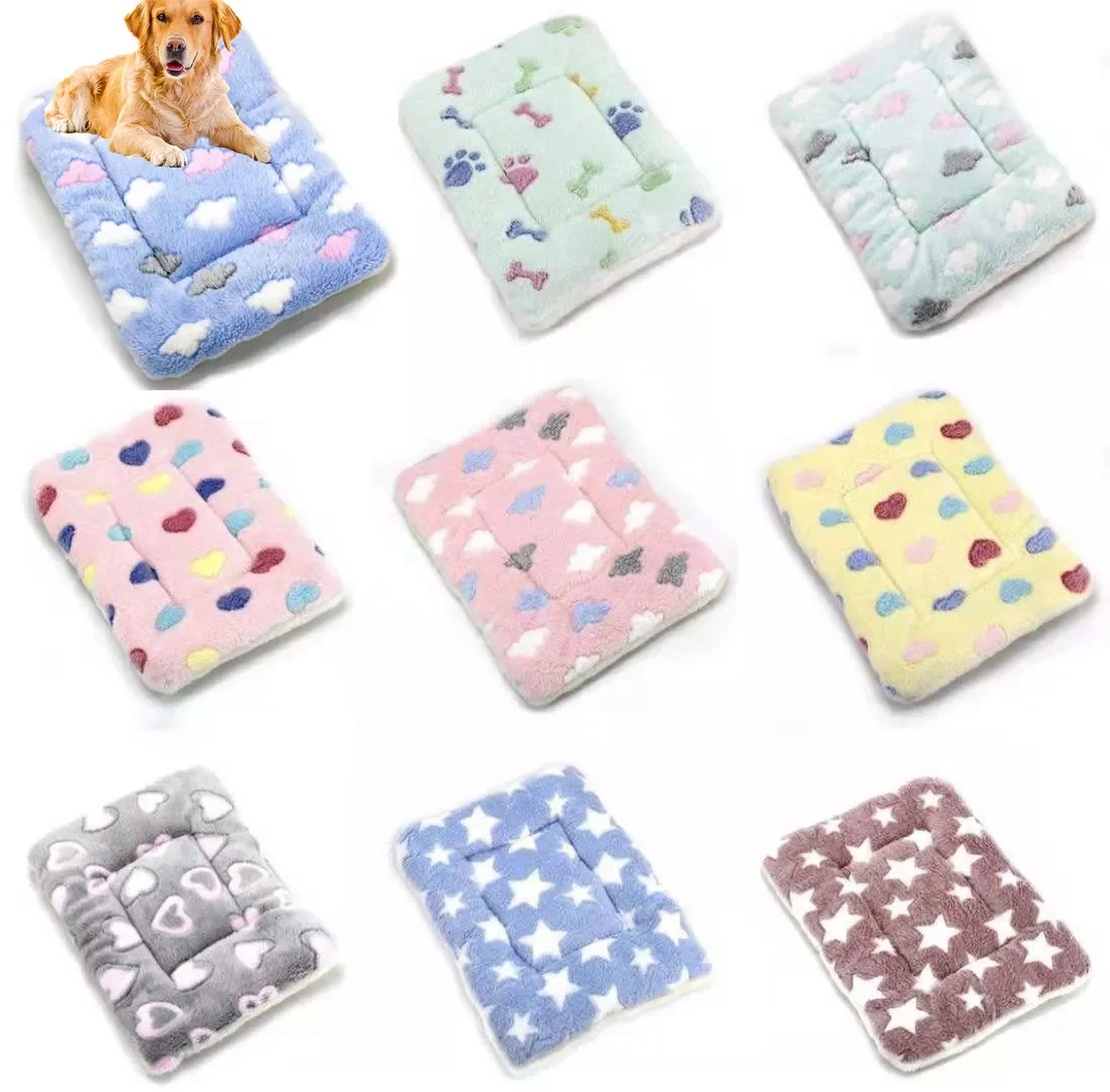

Dog Bed Pet Blanket Calming Cat Blankets for Indoor Cats Kittens Large Dogs Washable Soft Thickened Fleece Pad Mat Sofa Cushion