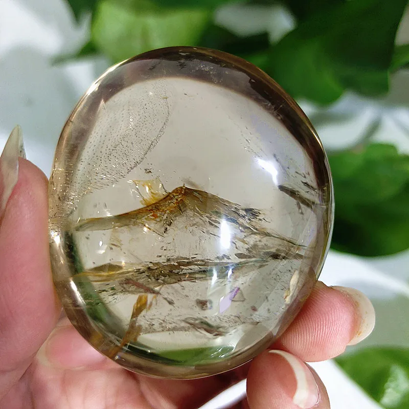 

high Puality Natural Stone Yellow Hematoid Quartz Crystal Palm Home Decoration Meditate And Chakra Healing Crystals