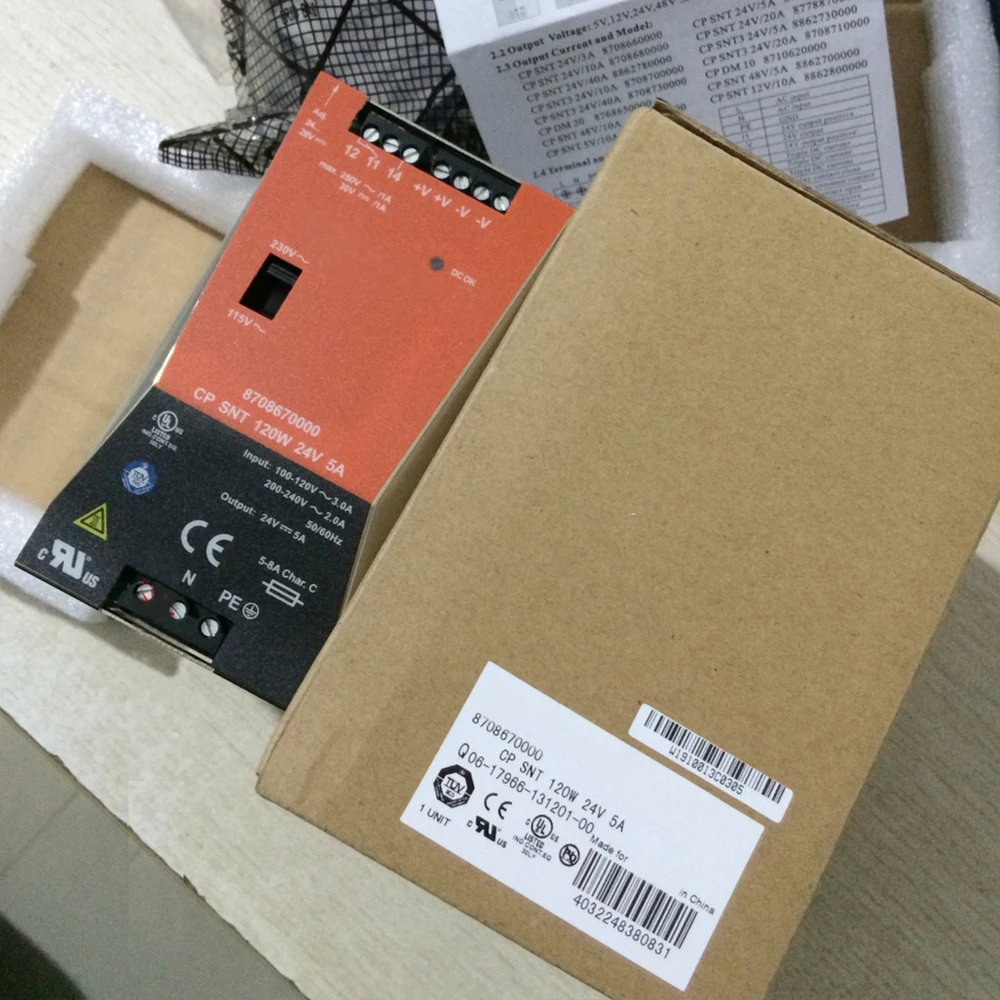 8708670000 Для источника питания Weidmuller CP SNT 120 Вт 24 В 5 А