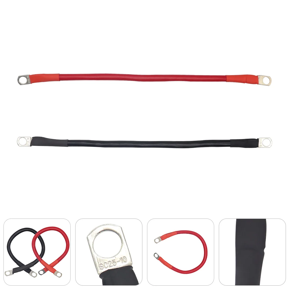

2pcs Charging Wire Power Cable Inverter Wire Copper Cable Car Power Inverter