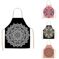 mandala pattern ladies sleeveless apron kitchen accessories home cleaning tools chef apron anti fouling oil proof bib home decor