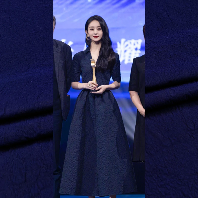 

Jacquard Fabric Three-dimensional Embossed Fashion Dark Pattern Bubble Pleated Material Dress Suit Fabrics Wholesale by Meter