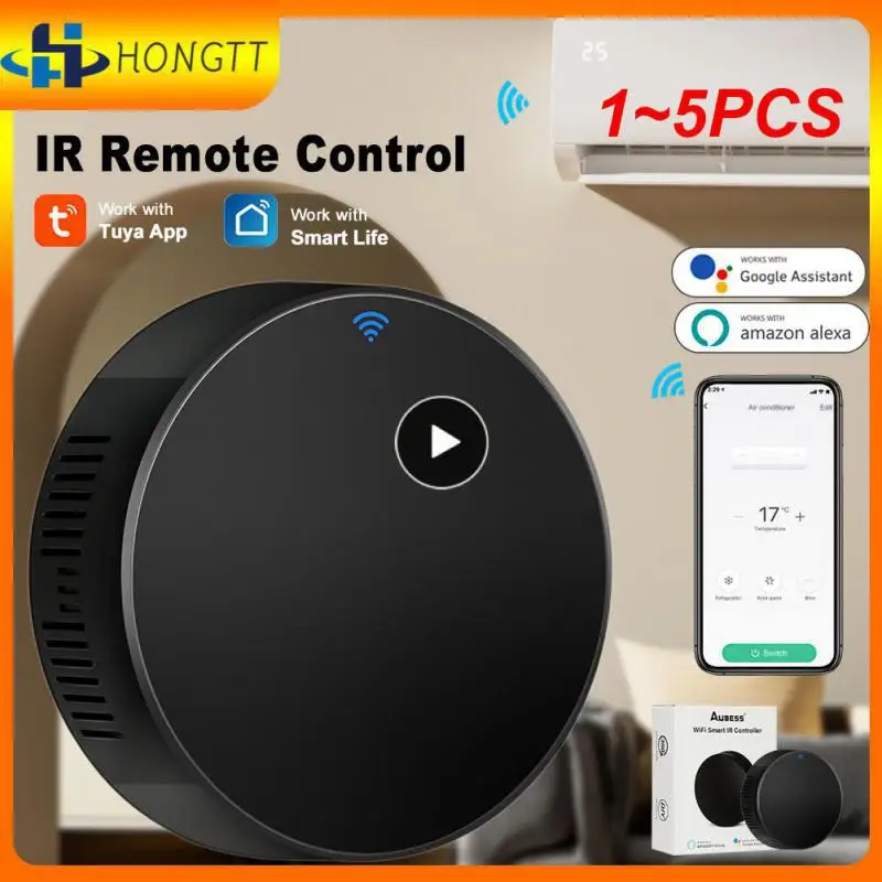 

Умный пульт дистанционного управления Tuya WiFi, универсальный инфракрасный пульт дистанционного управления для ТВ, DVD, работает с Alexa Google Home и приложением Smart Life, 1 ~ 5 шт.