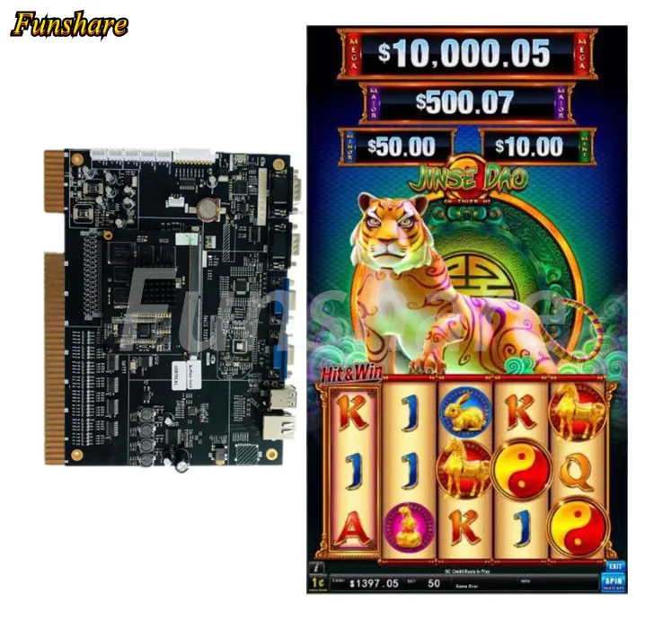 

Jinse Dao 4 in 1 Tiger Vertical Screen Slot Game Casino Gambling PCB Board Machine