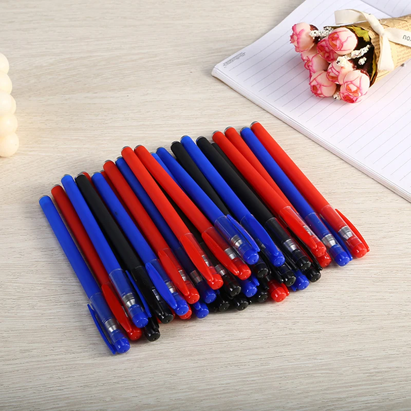 

10Pcs/set Gel Pens School Supplies Black Blue Red Ink Tip 0.5mm Kawaii Ballpoint Pen Students School Office Stationery Supplies