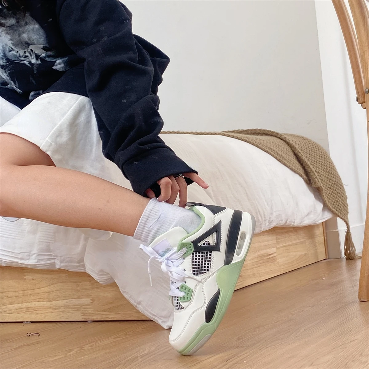 Women's Sneakers 2023 New Breathable Mesh Platform Casual Sneakers Sneakers Men's Tennis Women's Vulcanized Shoes Green Novelty