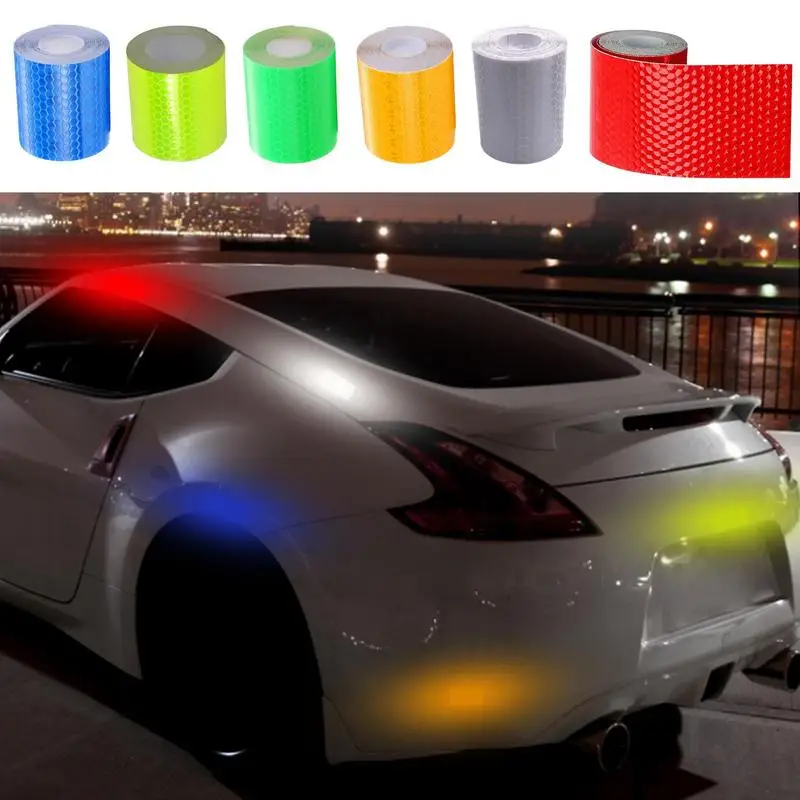 

100x5cm Car Reflective Tape Decoration Warning Sticker Strip Film Protective Reflector For Trucks Auto Motorcycle Stickers