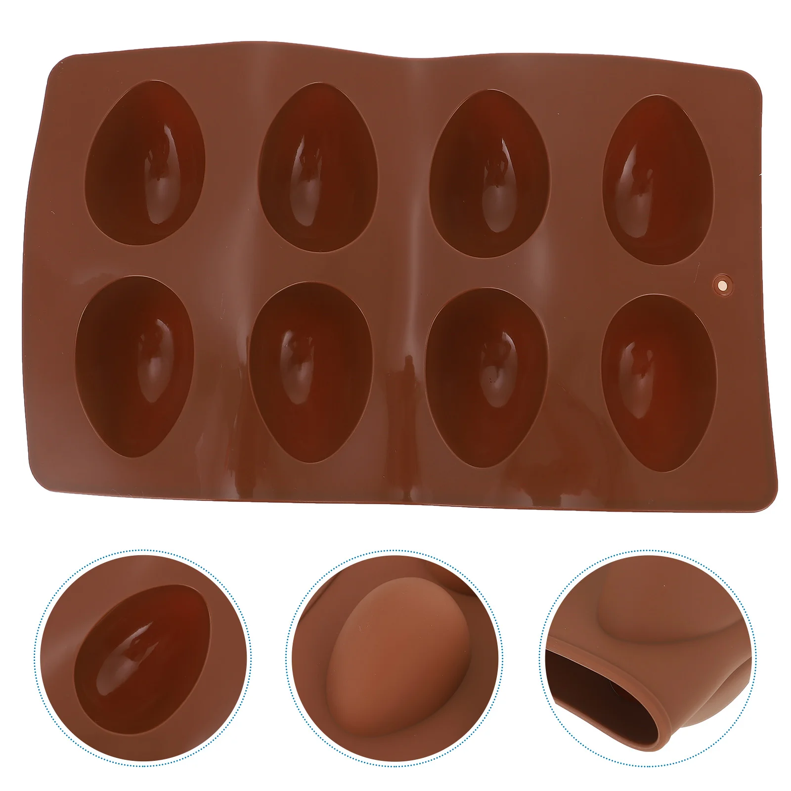 

8 Cavity Easter Jelly Chocolate Candy Molds Easter Dessert Egg Soap Silicone Gummy Molds Non Stick Kitchen Baking Gadgets