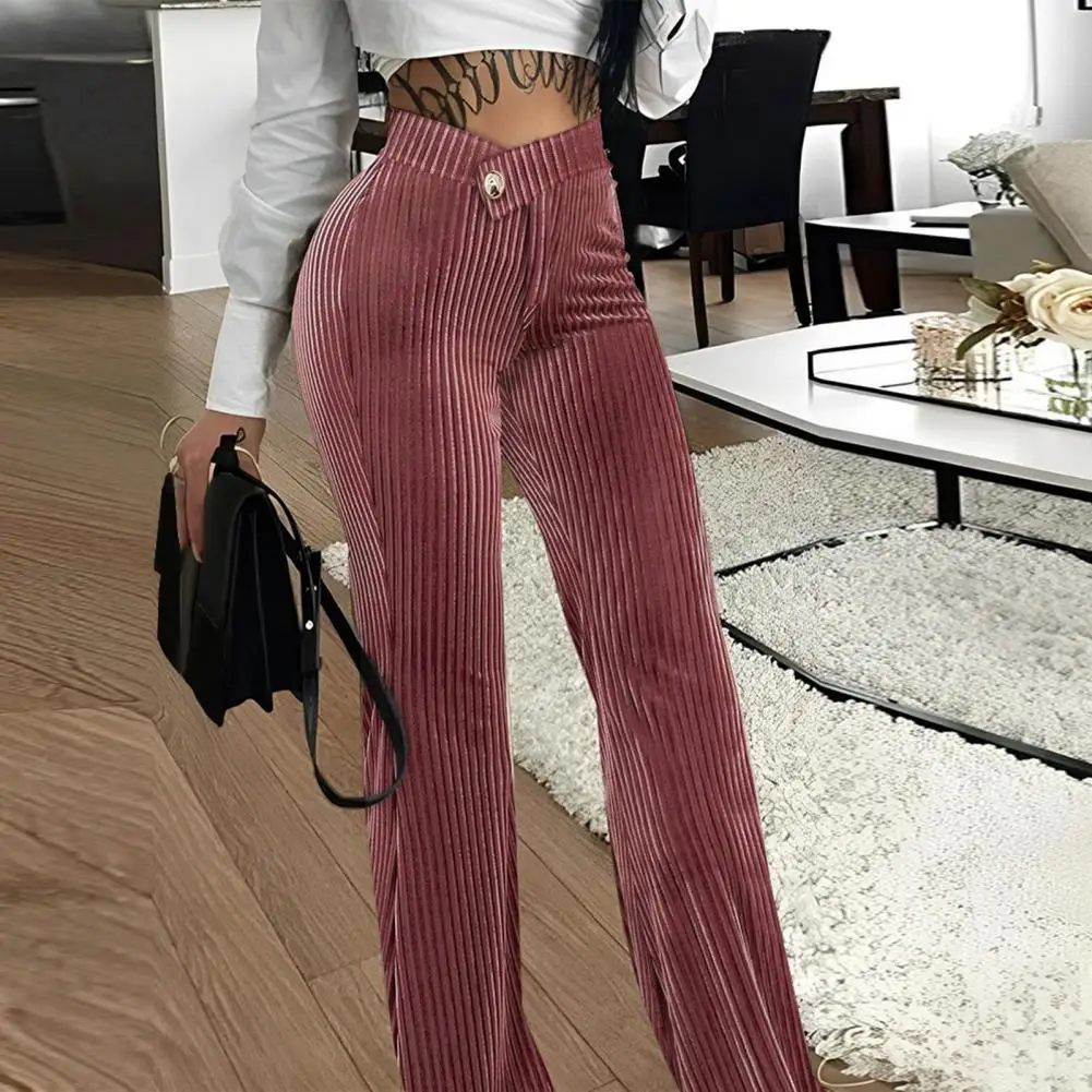 

Женские брюки с высокой талией, полосатые широкие брюки свободного кроя, женские брюки стрейч с прямыми штанинами, мягкие женские длинные брюки на весну и осень