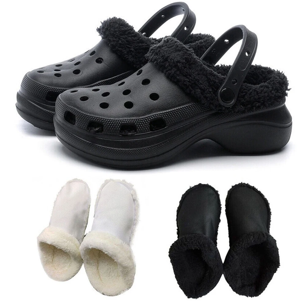 

1 пара, меховые вкладыши для обуви, белый/черный цвет