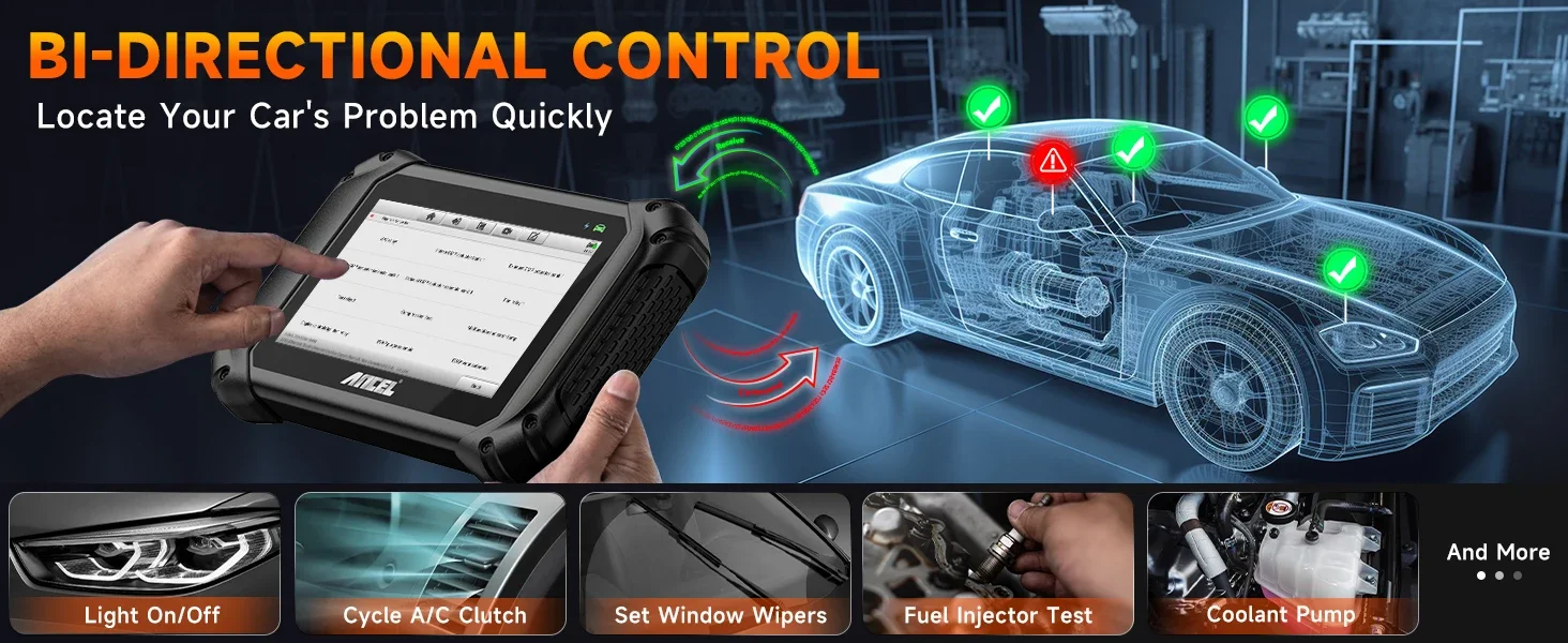 Новый автомобильный сканер ANCEL V5BT OBD2, беспроводной двунаправленный диагностический инструмент, полный функционал: активные тесты систем, ABS, масляный датчик, TPMS, SAS, BMS, CAN-FD. (art.: 3920dc5add693) - 3920dc5add693