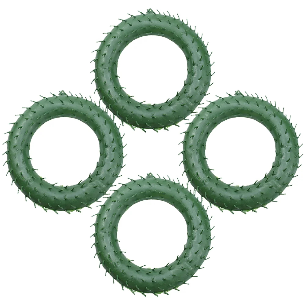 

4 Pcs Party Wreath Frame DIY Plastic Support Round Christmas Floral Shaped Rack Rings Flower Iron Wire