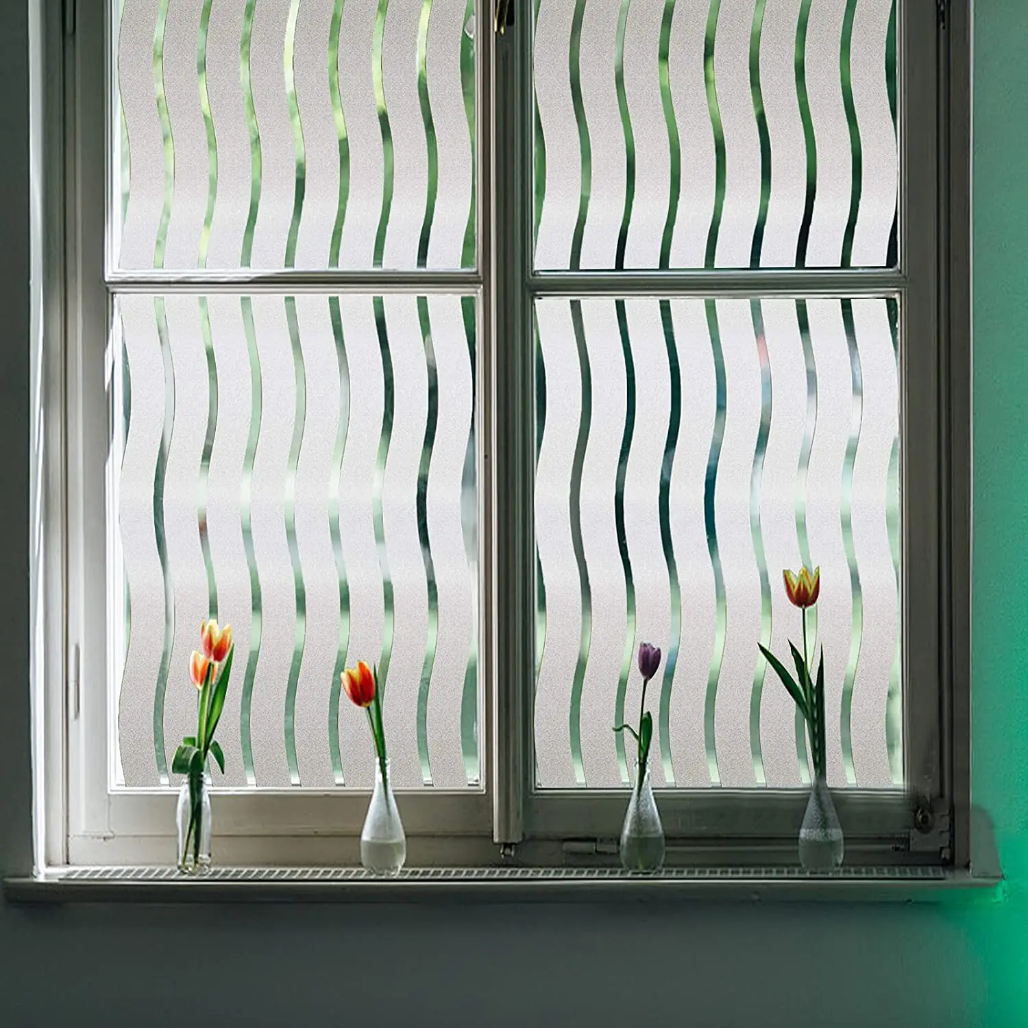 

Window Film Non Adhesive UV Blocking Removable Glass Covering Opaque Window Sticker Self Static Cling Glass Film for Home Office