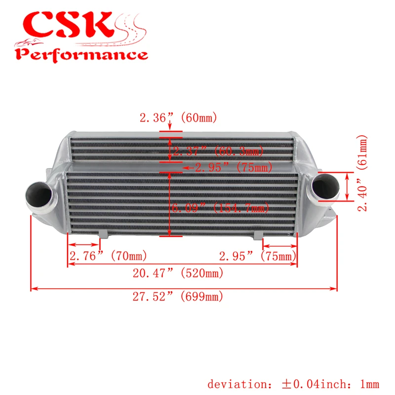 Bolt On FMIC Racing Front Mount Intercooler Fits For B*MW 1/2/3/4 Series F20 F22 F32 | Engine