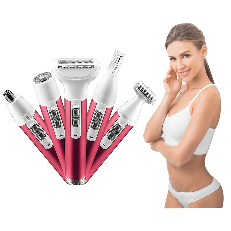 

Epilator For Women 5 In 1 Hair Removal Electric Shaver For Legs Bikini Facial Nose Ears Eyebrows Electric Hair Remover