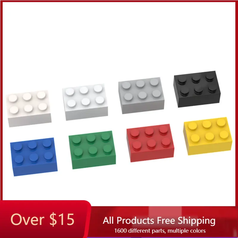 

10 шт. кубики MOC, совместимые сборы, частицы 3002, 2x3 для строительных блоков, детали, кирпичи «сделай сам», игрушки, обучающий подарок для детей