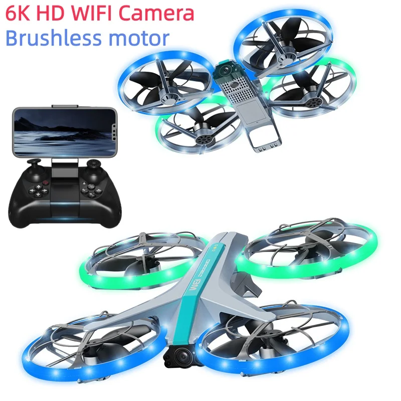 Новый радиоуправляемый дрон с камерой 6K HD, квадрокоптер с бесщеточным двигателем, вертолет на пульте управления, функция возврата одной кнопкой, игрушки-дроны, подарки (art.: 3920db40831f2) - 3920db40831f2