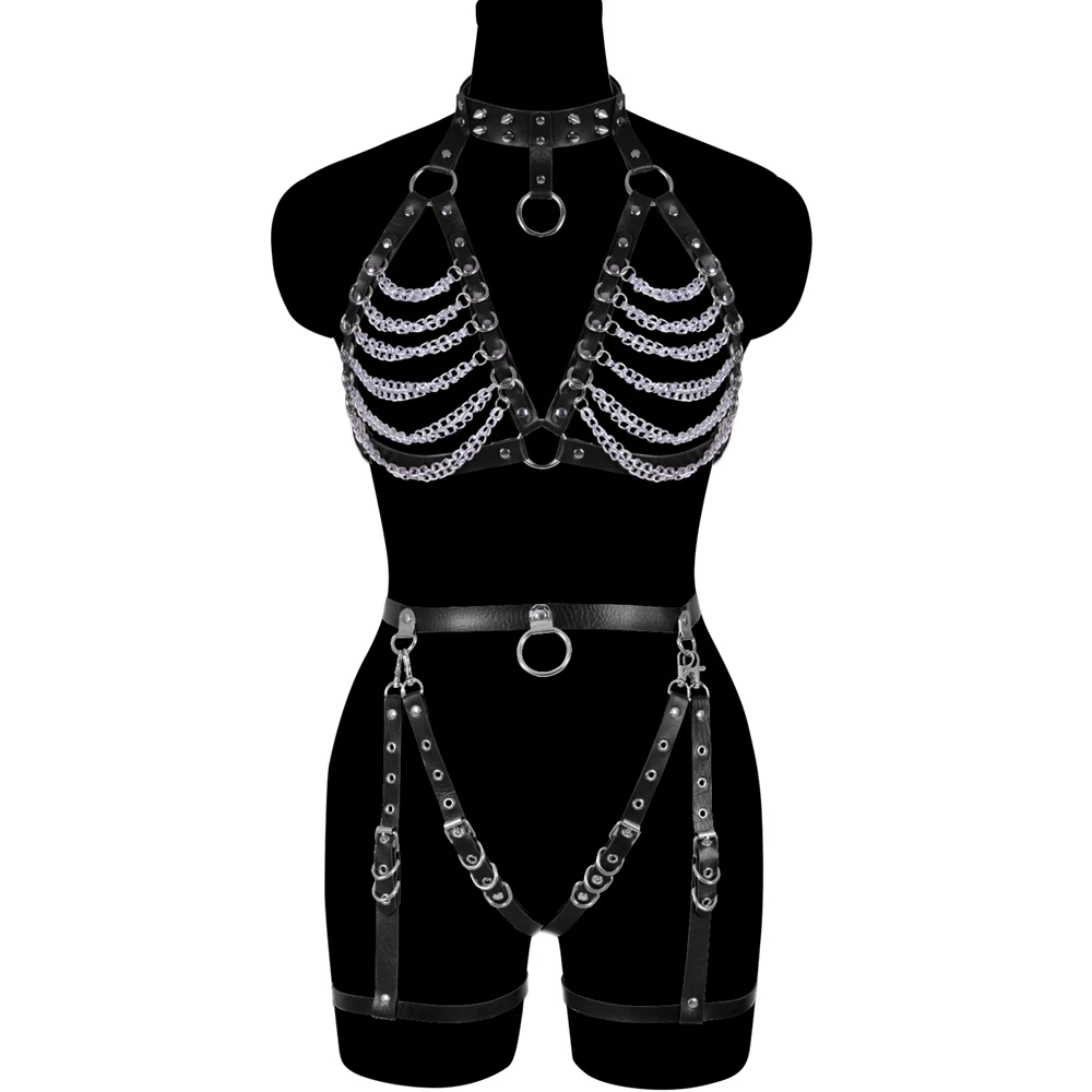 Женский кожаный ремень сексуальное нижнее белье бондаж для тела эротические
