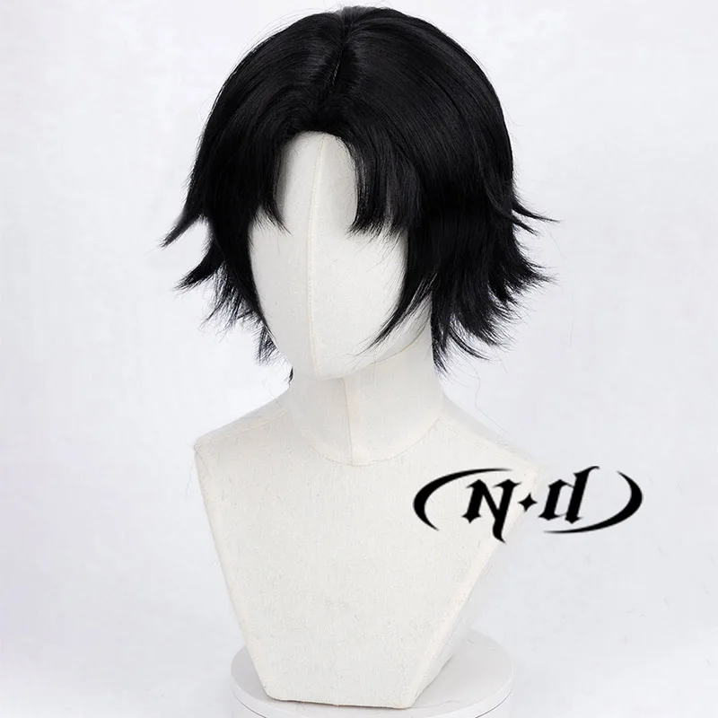 ND Chrollo Lucilfer Косплей Парик Короткий Черный Аниме HUNTER × Синтетические Волосы