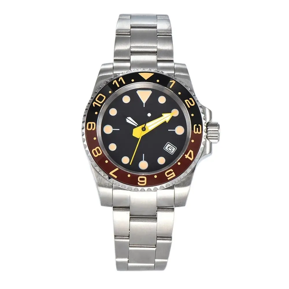 Мужские автоматические часы для дайвинга PARNSRPE 40 мм NH35 20 бар браслет 3 8 Корона