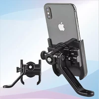 universal aluminum metal motorcycle bike phone holder gps bracket mount clip support moto mirro handlebar for xiaomi iphone