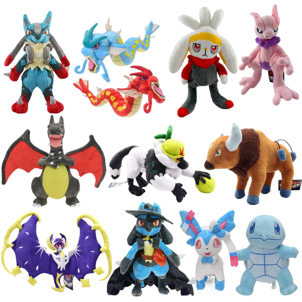 

Плюшевый персонаж из м/ф «Покемон», эсгегутор, Lunala Zeraora Rayquaza Greninja Mewtwo Tauros Lucario, аниме, плюшевый подарок для детей на день рождения