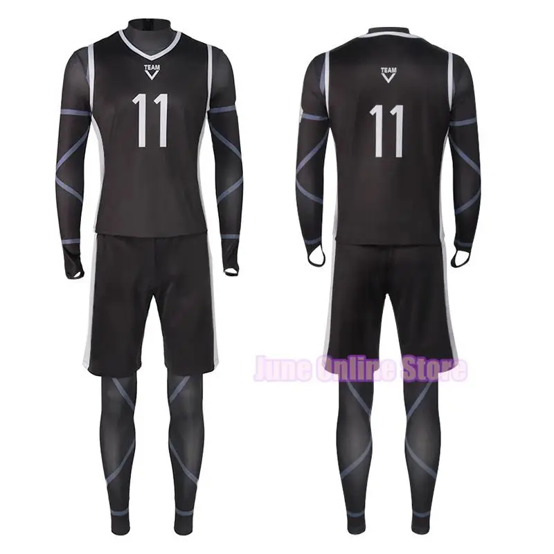 

Anime Blue Lock Nagi Seishiro Cosplay Costume Black Jersey Jumpsuit Wig Men Football Jersey Seishiro Nagi Cosplay Costumes Women
