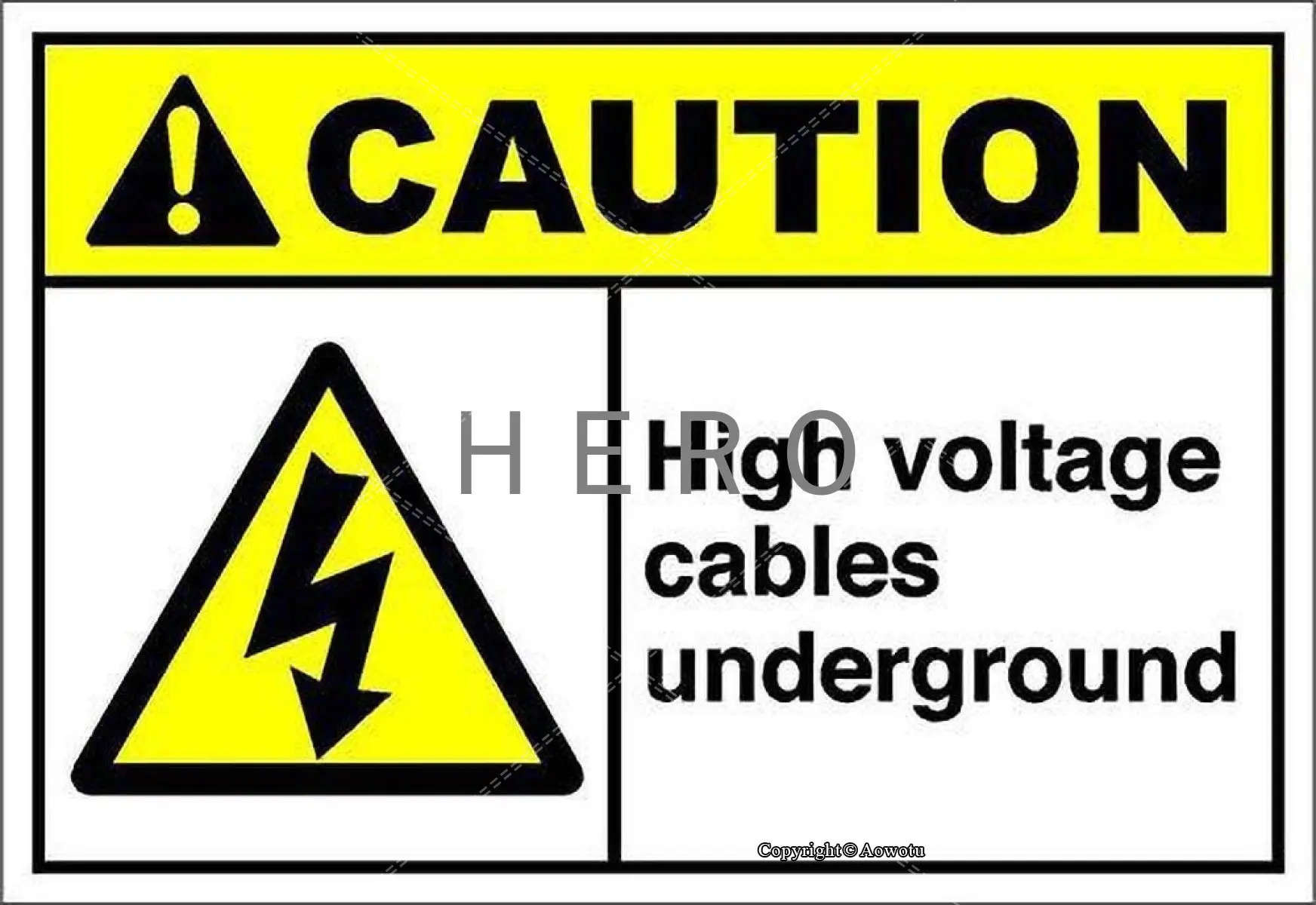 

High Voltage Cables Underground Caution OSHA/ANSI Vintage Tin Sign Art Iron Painting Rusty Poster Decoration Aluminum plaque