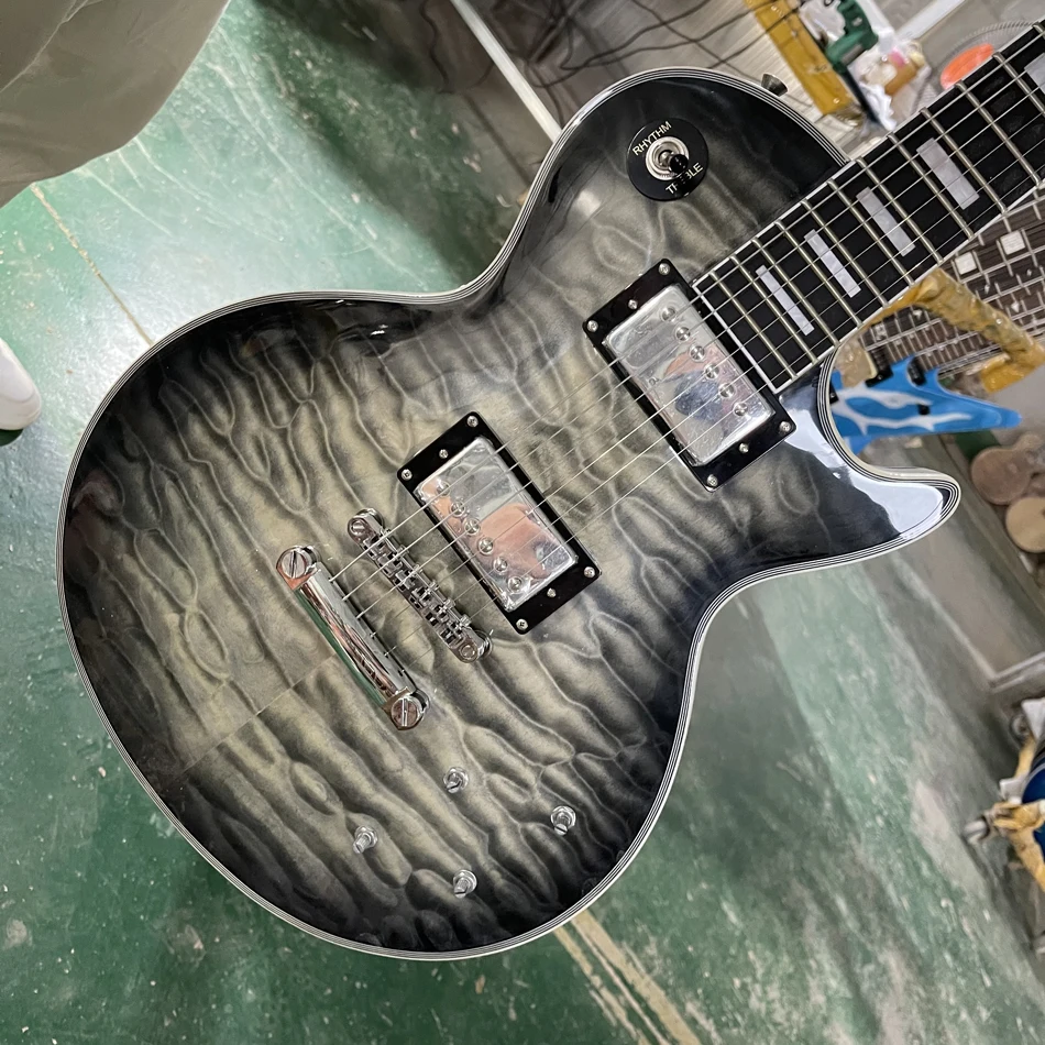 

Custom LP Electric Guitar, Chrome Hardware, Flame Maple Top, Free Shipping