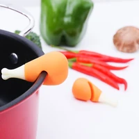 creative silicone anti overflow pot clip carrot chili chicken leg shape pan cover anti overflow rack prevent overflow lid holder