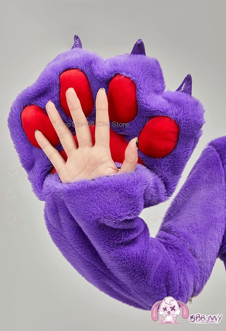 В наличии женский фиолетовый костюм для косплея призрака пушистое женское