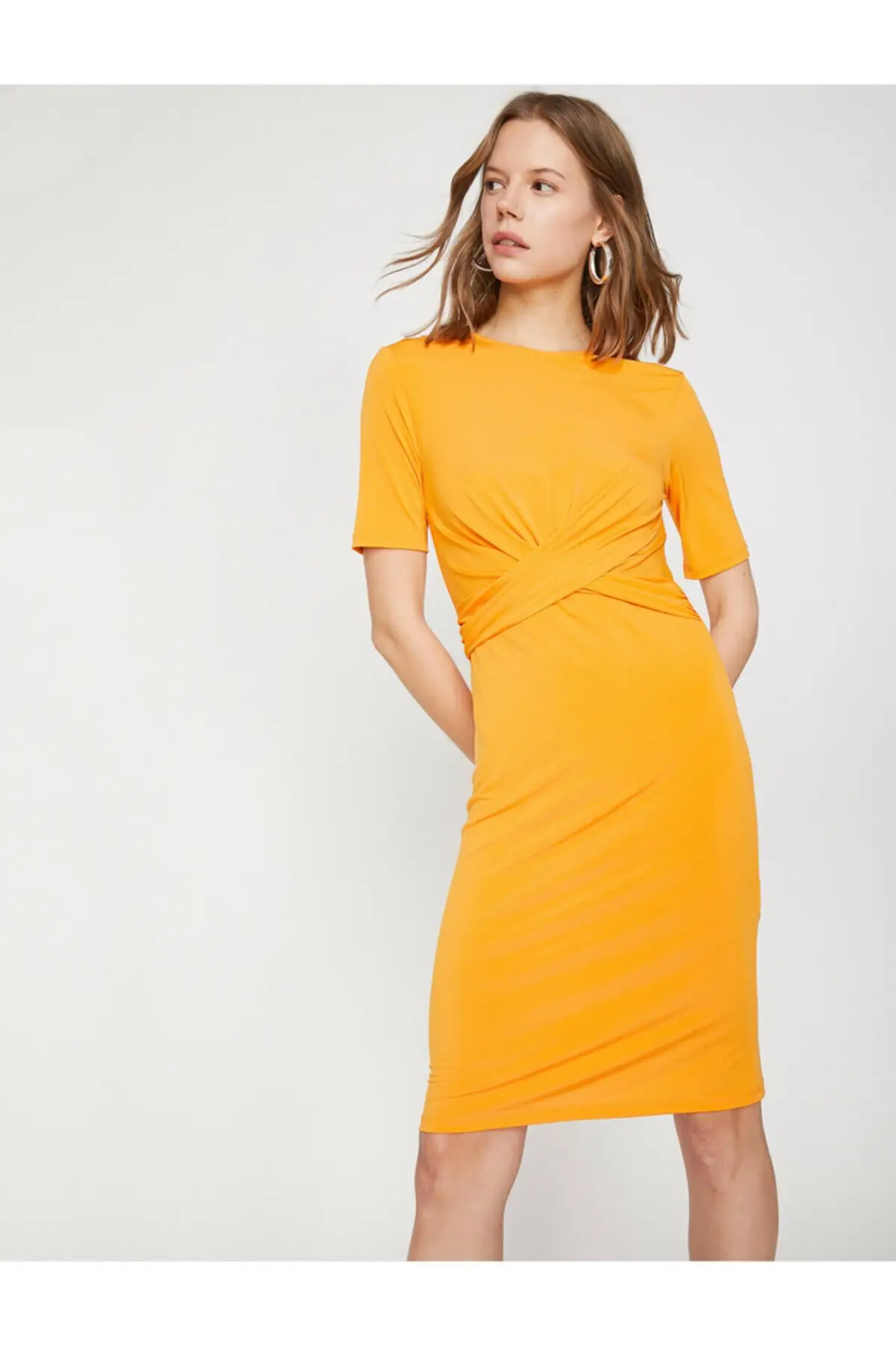 Платье Koton Women цвета бургунди 9 YAK88728CK.