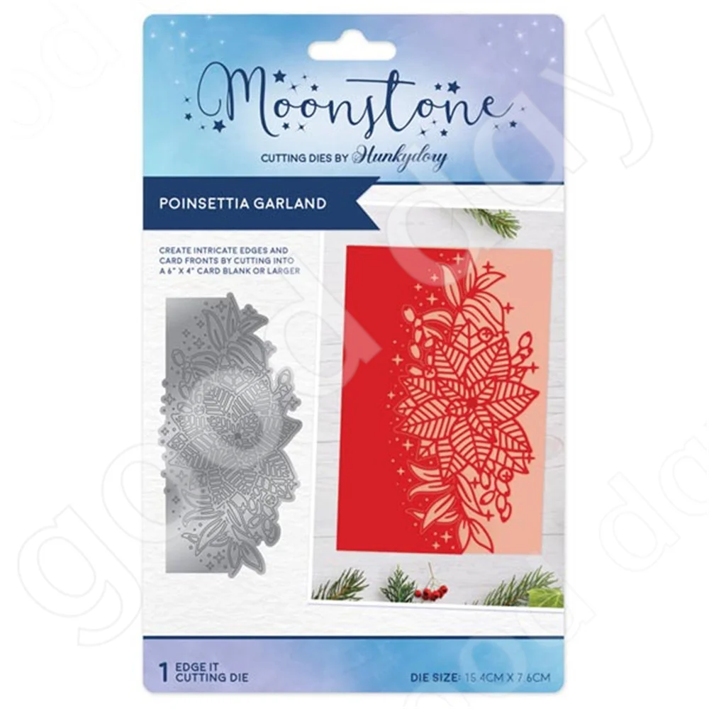 

Poinsettia Garland Metal Cutting Dies Scrapbook Diary Decoration Embossing Template Diy Greeting Card Handmade 2022 New Arrival