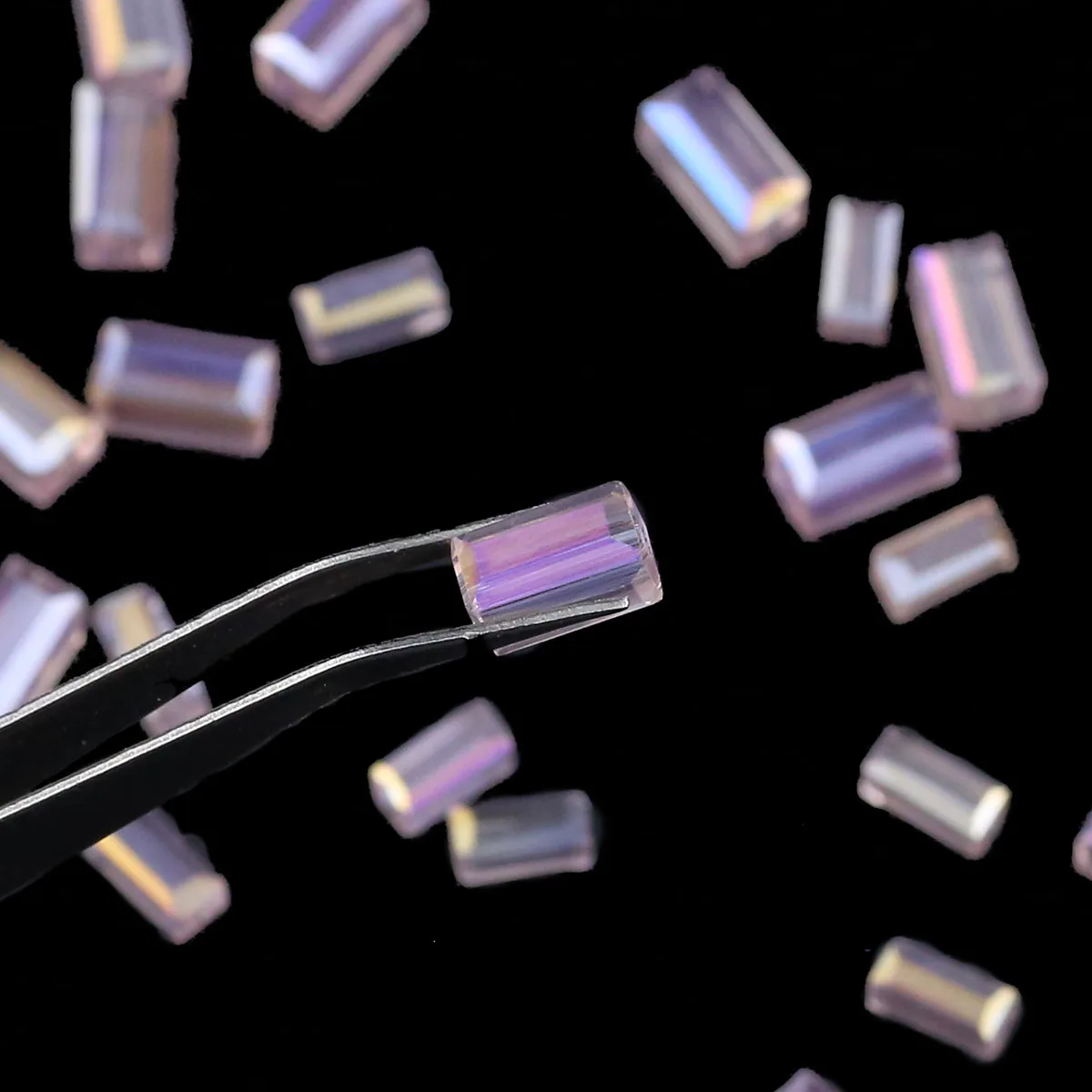 Квадратные австрийские хрустальные розовые прямоугольные бусины стеклянные