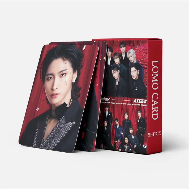 Альбом ATEEZ Boy Group подарок на день рождения ломо-карта Hongjoong Seonghwa Yunho Yeosang Girl 55