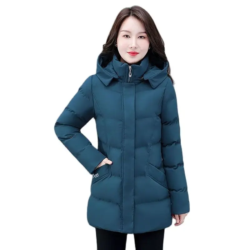 

Winter New Fashion Casual Down Cottonpadded Clothes Women Loose Warm And Coldproof High-grade Hooded Comfortable Coat Women Tide