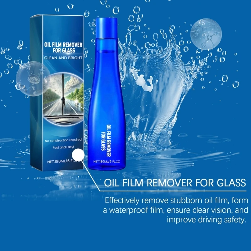 Очиститель для удаления масляной пленки с автомобильного стекла уменьшает