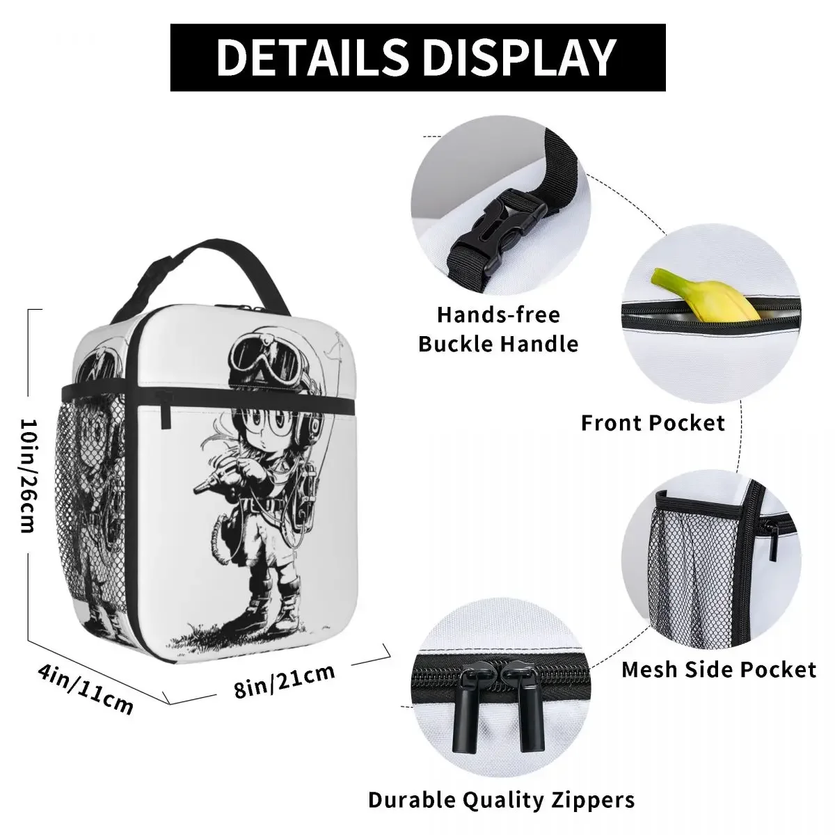 Сумка Для Обеда В Стиле Аниме Dr. Slump Arale 90-х Годов Изолированная Сумка-тоут