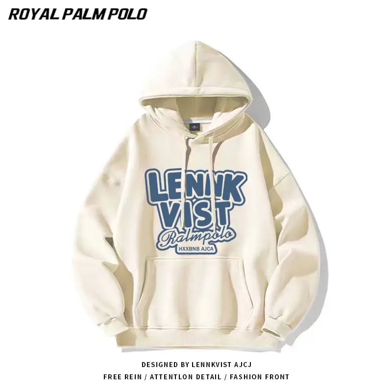 

Hoodies Cotton Hooded Sweater Men's and Women's Autumn Letter Printing Loose Casual Couple Pullover Warm Long Sleeve Hoodies