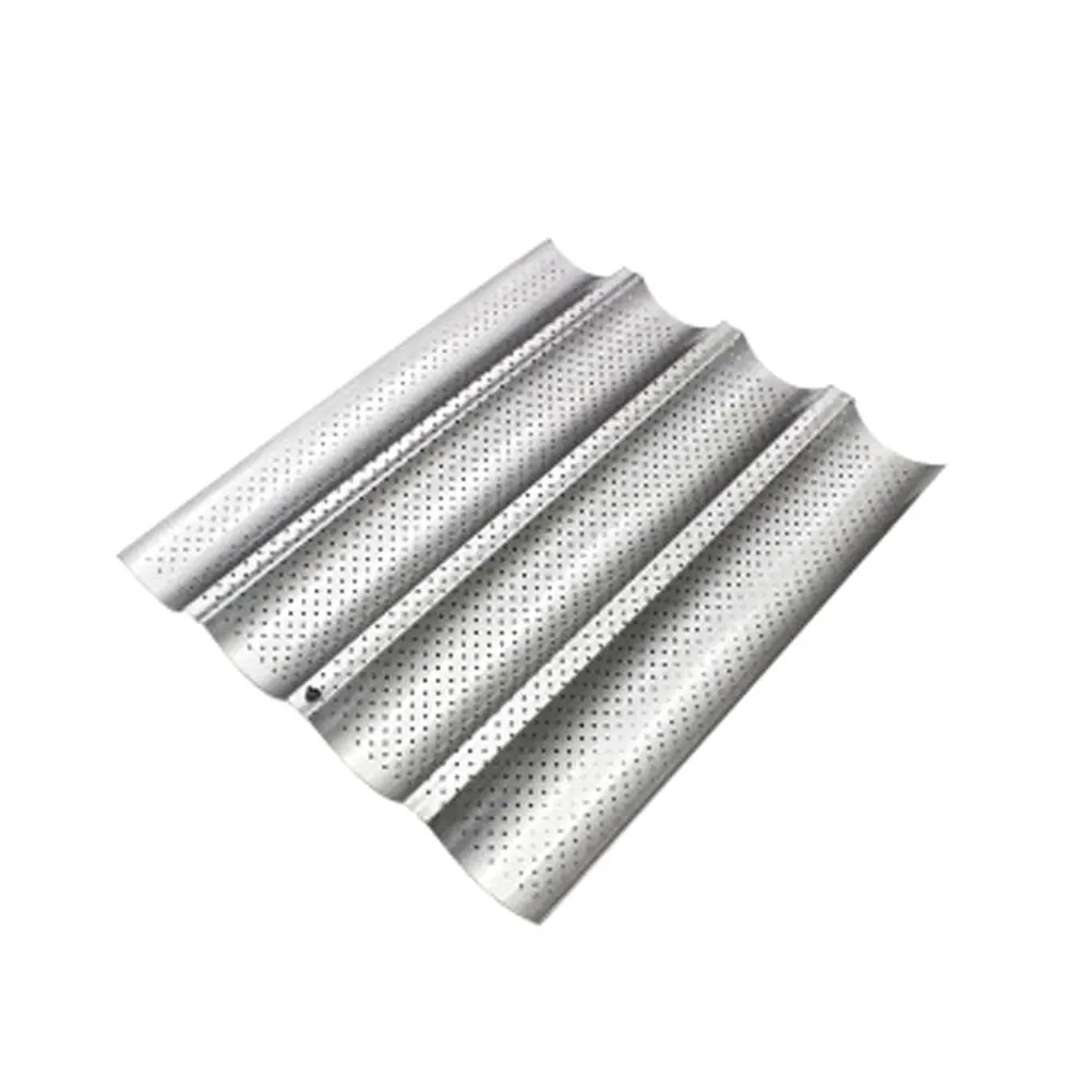 

Держатель для хлеба из углеродистой стали, антипригарное покрытие Huafu, форма для выпечки, 4 слота, французская форма