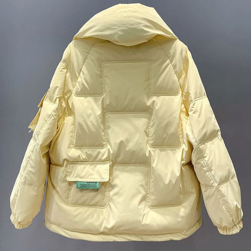 2022 new women's winter jacket fashion zipper parka women's down cotton coat loose warm casual clothes thickened jacket coat