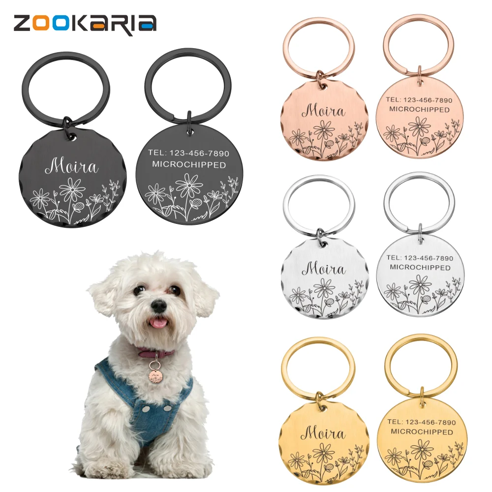 

Индивидуальные идентификационные бирки для домашних питомцев, бирка с именем для ошейника, собаки, бирка с именем против потери, Персонализ...
