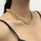 Женское Ожерелье с замком, золотистоесеребристое массивное ожерелье с цепочкой, вечернее Ювелирное Украшение, 2022