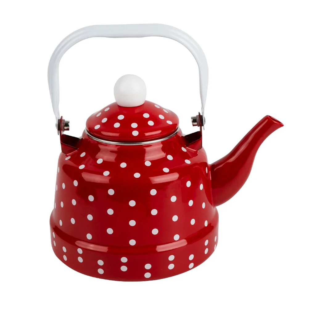 

Kettle Tea Teapot Pot Water Enamel Stovetop Coffee Dot Ceramic Teakettle Polka Whistling Boiling Enameled Stove Steel Chinese