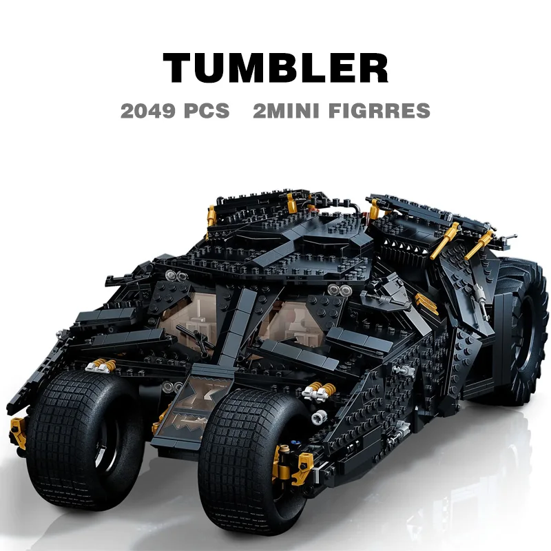 

2049 PCS Tumbler Black Sports Car Building Blocks Bricks Toy Birthday Christmas Gift Compatible 76240 76023 83663