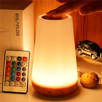 led multi color night light remote control touch dimming table lamp desktop bedside lamp usb charging parent child outdoor lamp