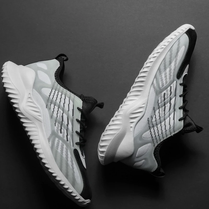 Air Cushioning Jogging Shoes Men's Running Training Sports Shoes Breathable Casual Light Walking Shoes Large Size Zapatos Hombre