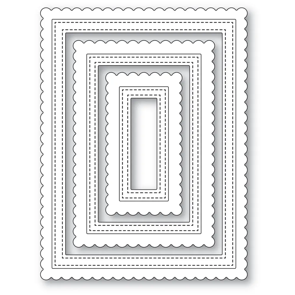 Рама с зубчатыми стежками, металлические Вырубные штампы, карточка, вырезанные штампы для рукоделия, карточки ручной работы, 138*106 мм