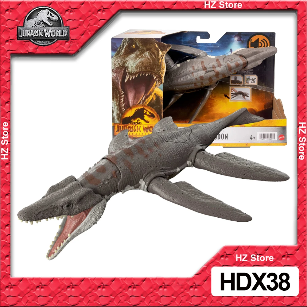 

Jurassic World Dominion Roar Strikers Liopluerodon Aquatic Dinosaur Action Figure with Attack Motion and Sound Toy Gift HDX38